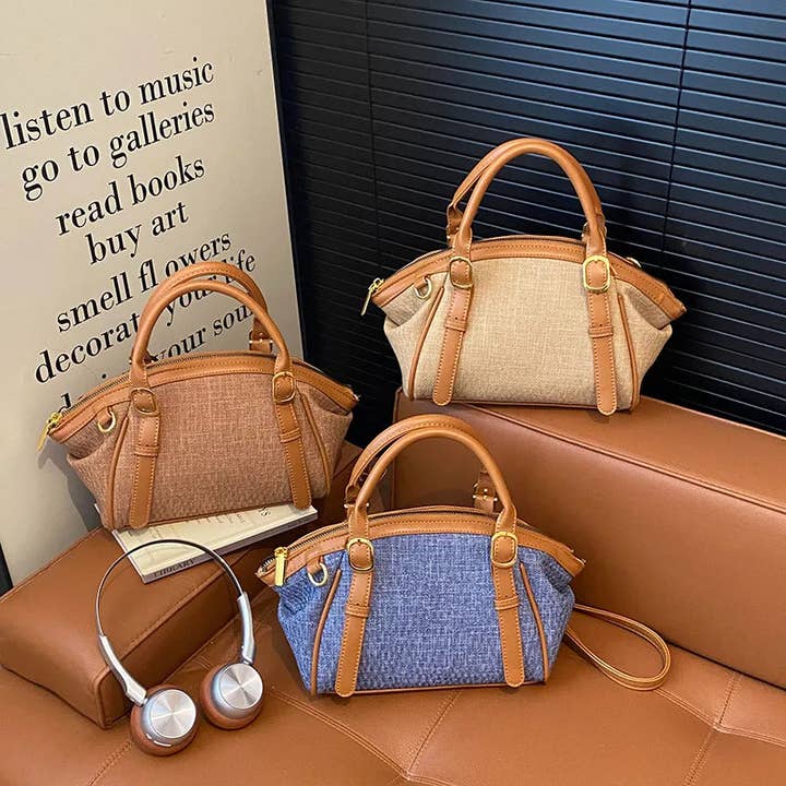 Vintage-Korbhandtasche für Damen, neue hochwertige diebstahlsichere Umhängetasche für den Großhandel von Aromatized Collection