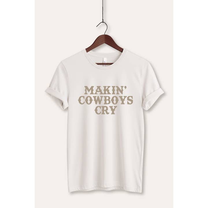 MAGLIETTA BELLA CANVAS CHE FA PIANGERE I COWBOY per la vendita all'ingrosso da parte di VINTAGE POINT USA