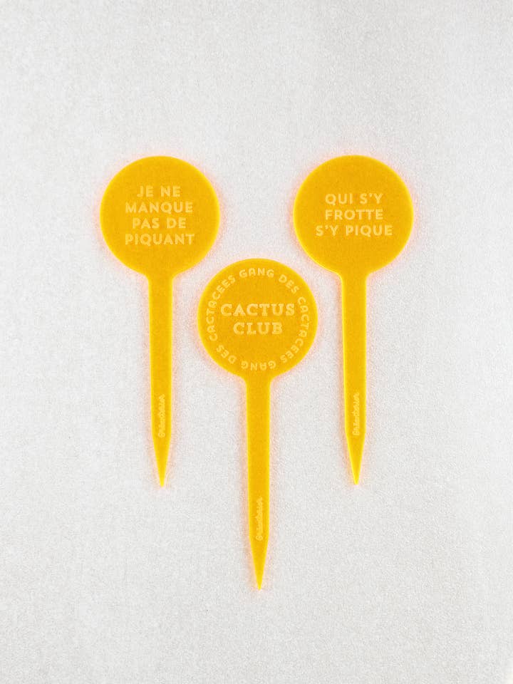 Cactus Club Pflanzenmarker, Acryl, Orange für den Großhandel von Greenterior