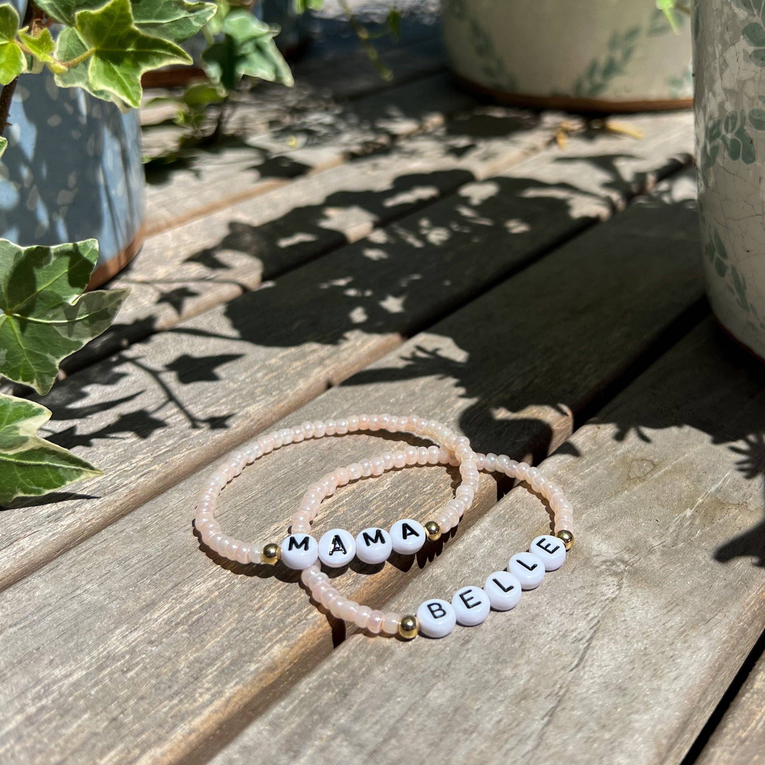 Names For Good - Wholesale Beaded Bracelet - Mommy & Me Pastel Set4