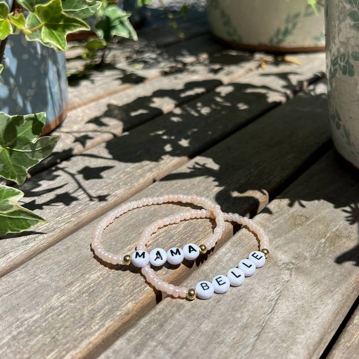 Names For Good - Wholesale Beaded Bracelet - Mommy & Me Pastel Set4