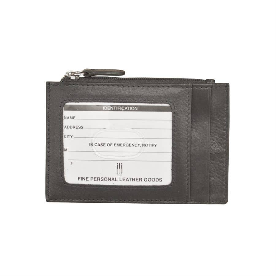 ili New York – wholesale Kortfodral - Unisex – 7416 Läder CC-ID-hållare med blixtlåsficka12