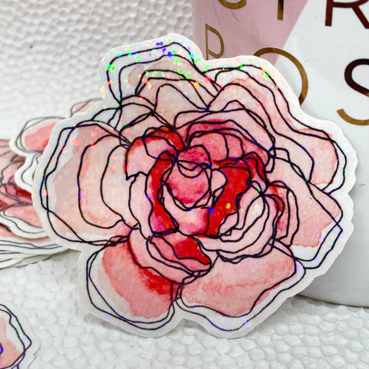 Pink Peony Sticker for wholesale by stickersbyjodi