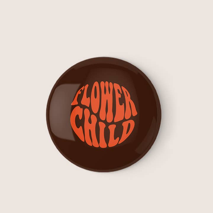 GiGi Thomas Designs - Wholesale Lapel Pin/Button - Flower Child Pinback Button0