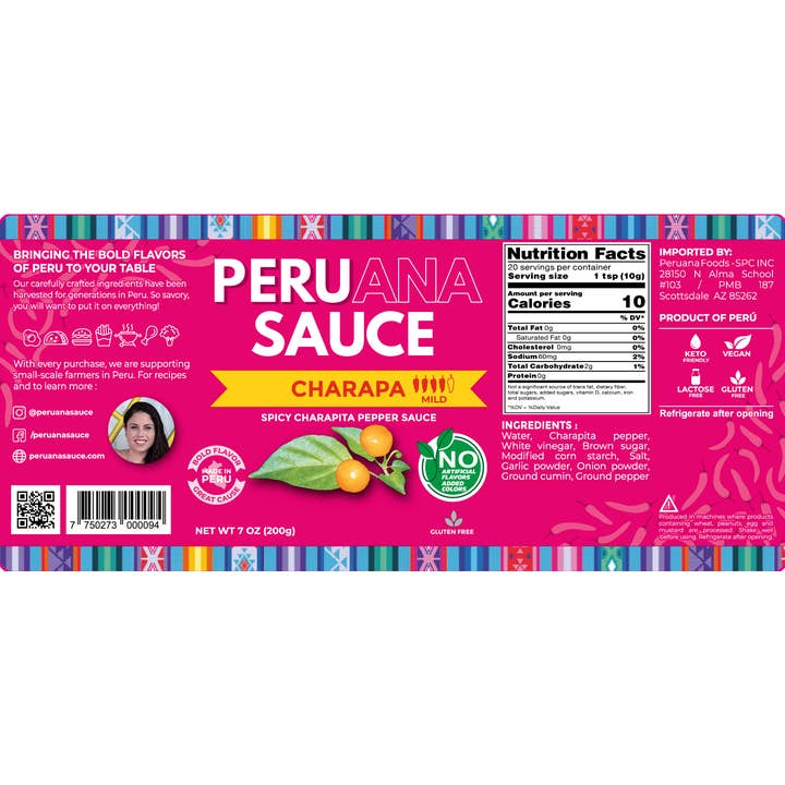 Peruana Foods - SPC – wholesale Stark sås – Charapa Gourmet Charapita Chili Pppr Sås, 7oz, GF, Vegan, Keto1