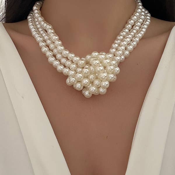 VividLux - Wholesale Beaded/pearl necklace - Beaded Split-Joint Necklaces Accessories
