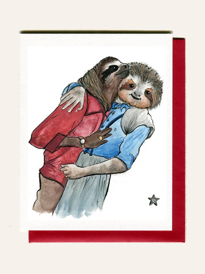 Vale a Pena Esperar - Cartão de Preguiça por atacado de Darling Illustrations