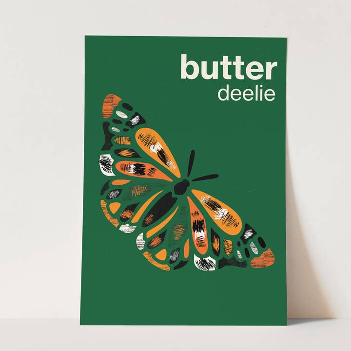 Butter Deelie (Butterfly) Art Print for wholesale by Jenni Douglas Designs