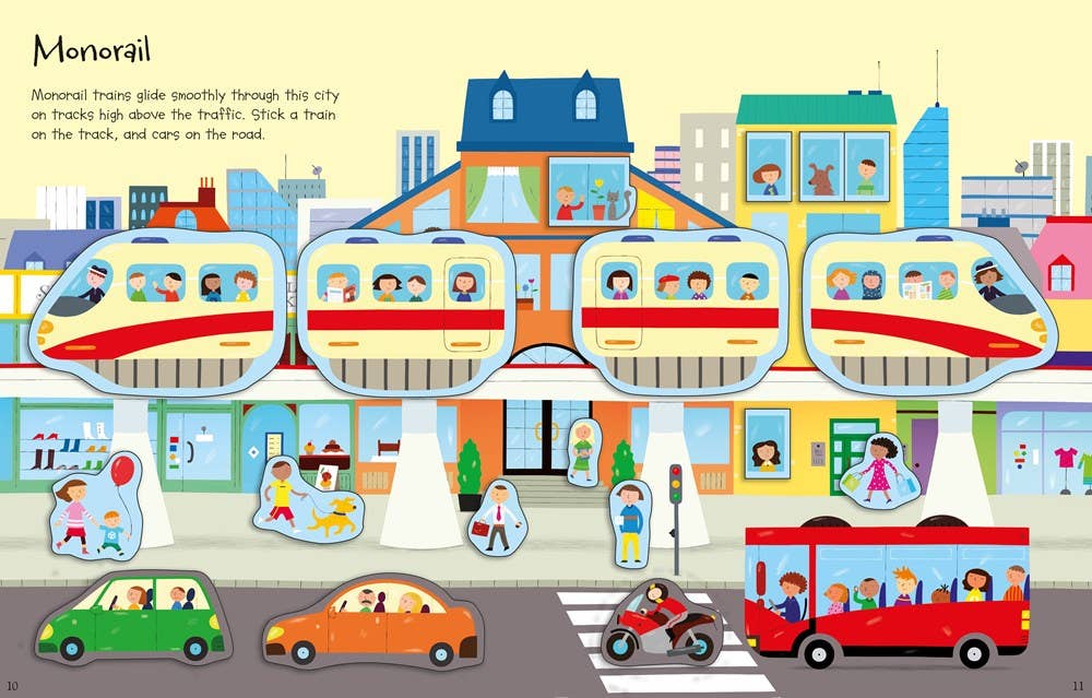 HarperCollins - Wholesale Coloring & Activity Book - Kids & Baby - First Sticker Book Trains : Usborne3