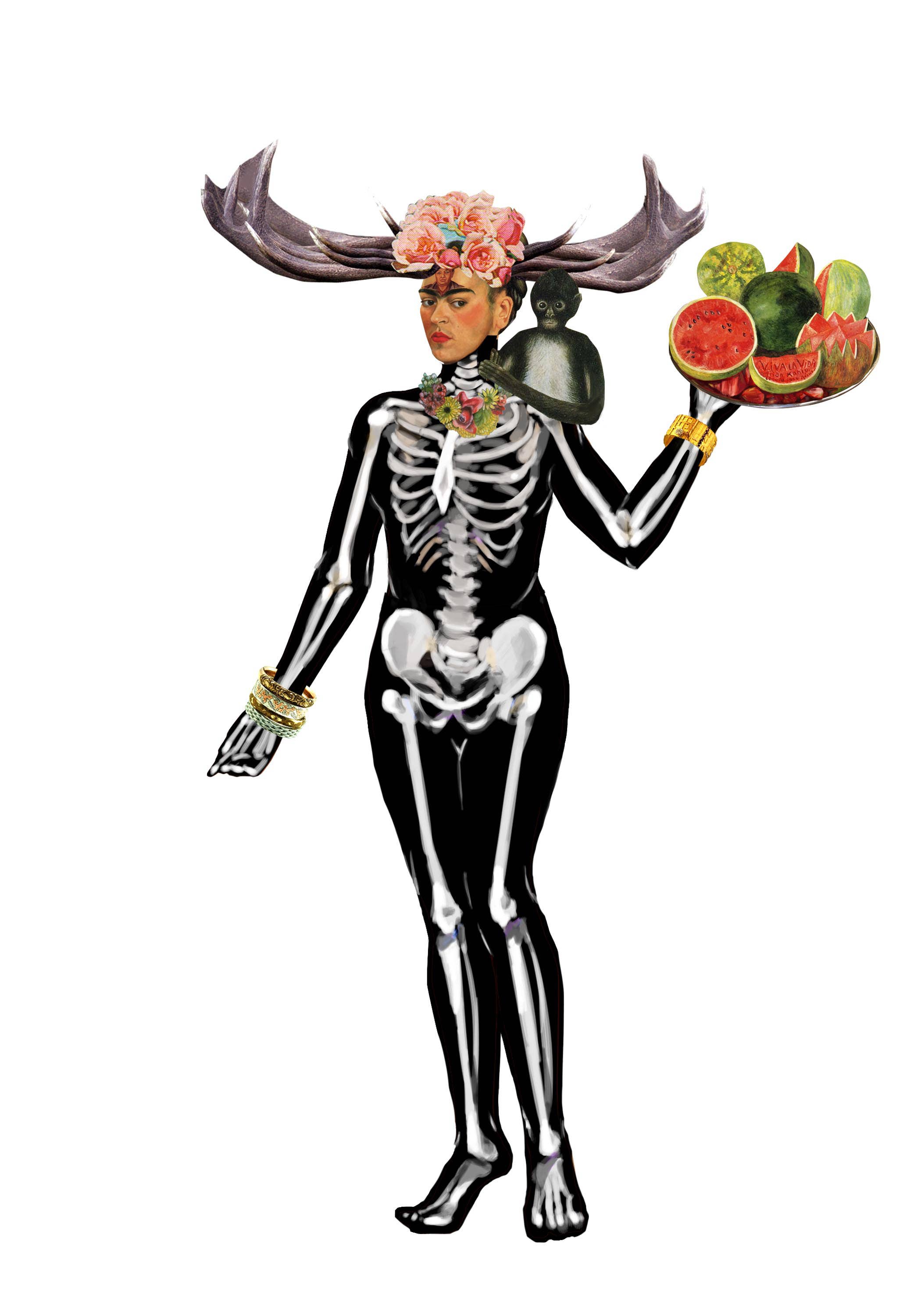 Unemployed Philosophers Guild - Wholesale Magnet - Frida Kahlo Dress Up1