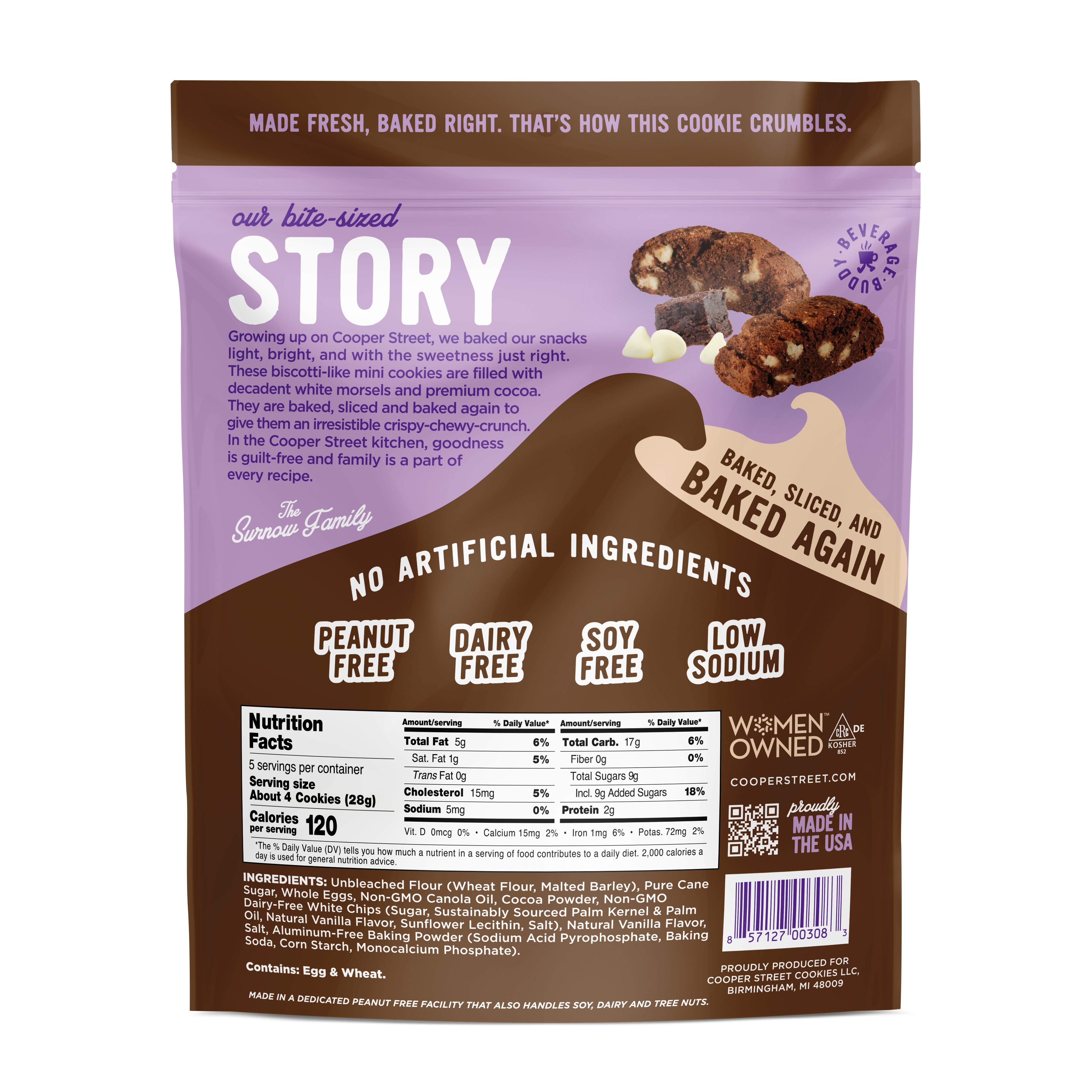 Cooper Street - Wholesale Cookie - Twice-Baked Brownie Chocolate Crunch - 5oz1