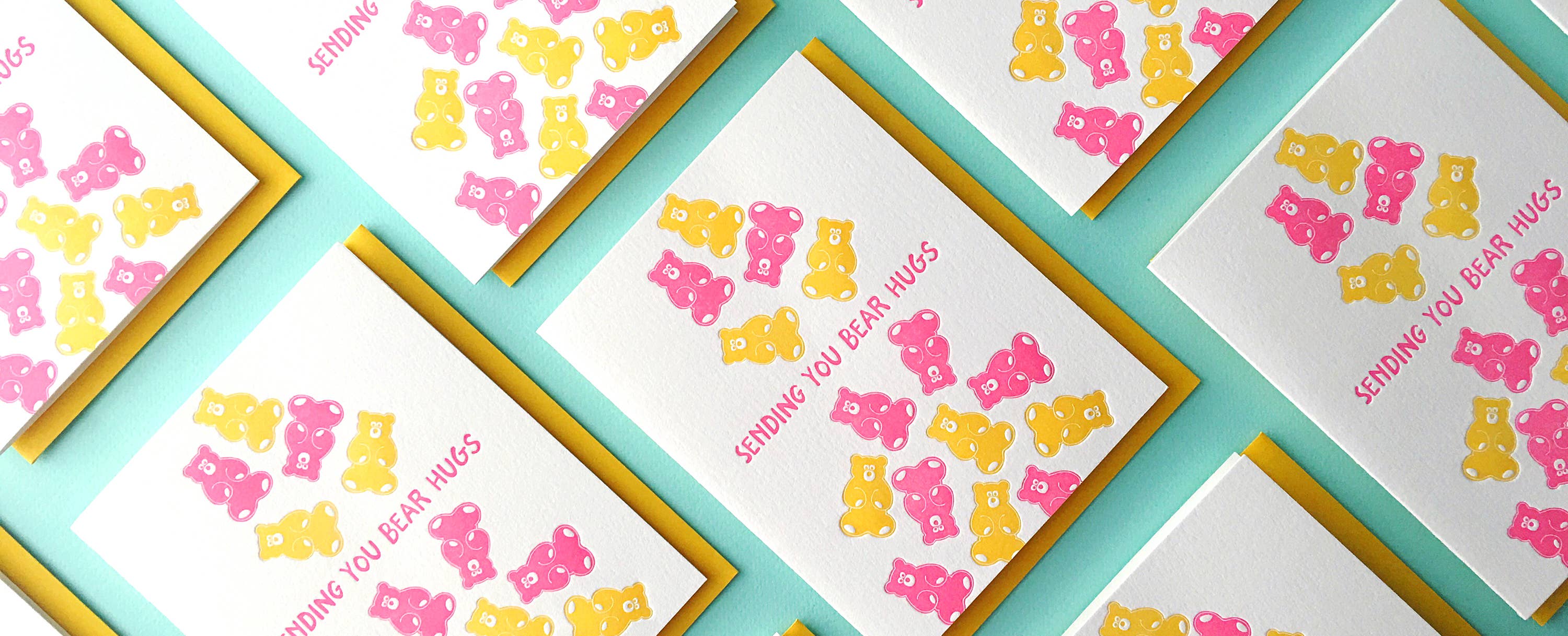 Richie Designs – Engroshandel Kærlighedskort – Sende You Bear Hugs - Lykønskningskort, kærlighed, venskab1