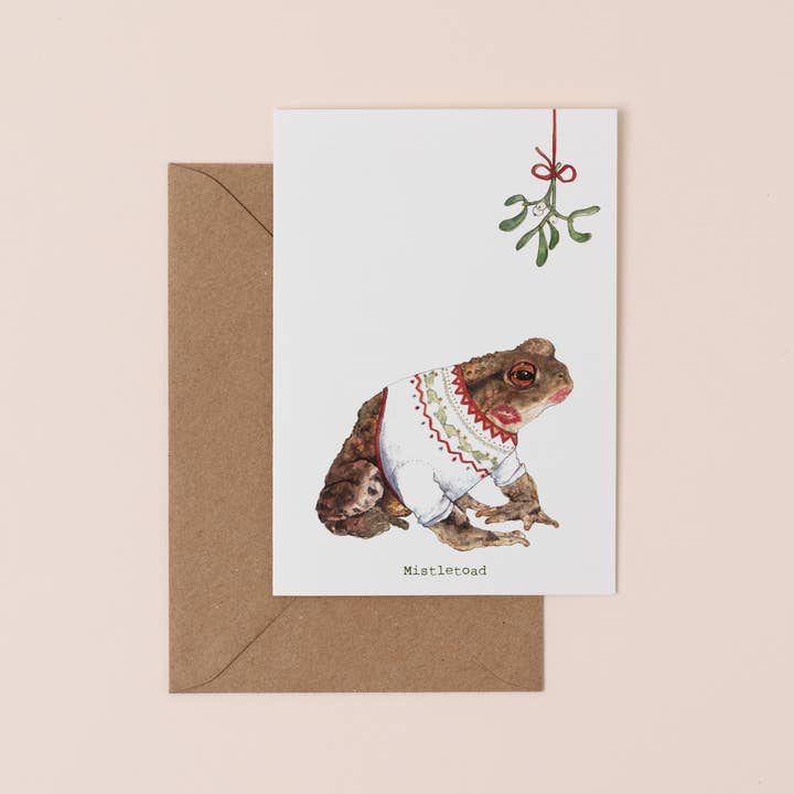 Mistle Toad Julekort Enkelt for engroshandel hos Mister Peebles