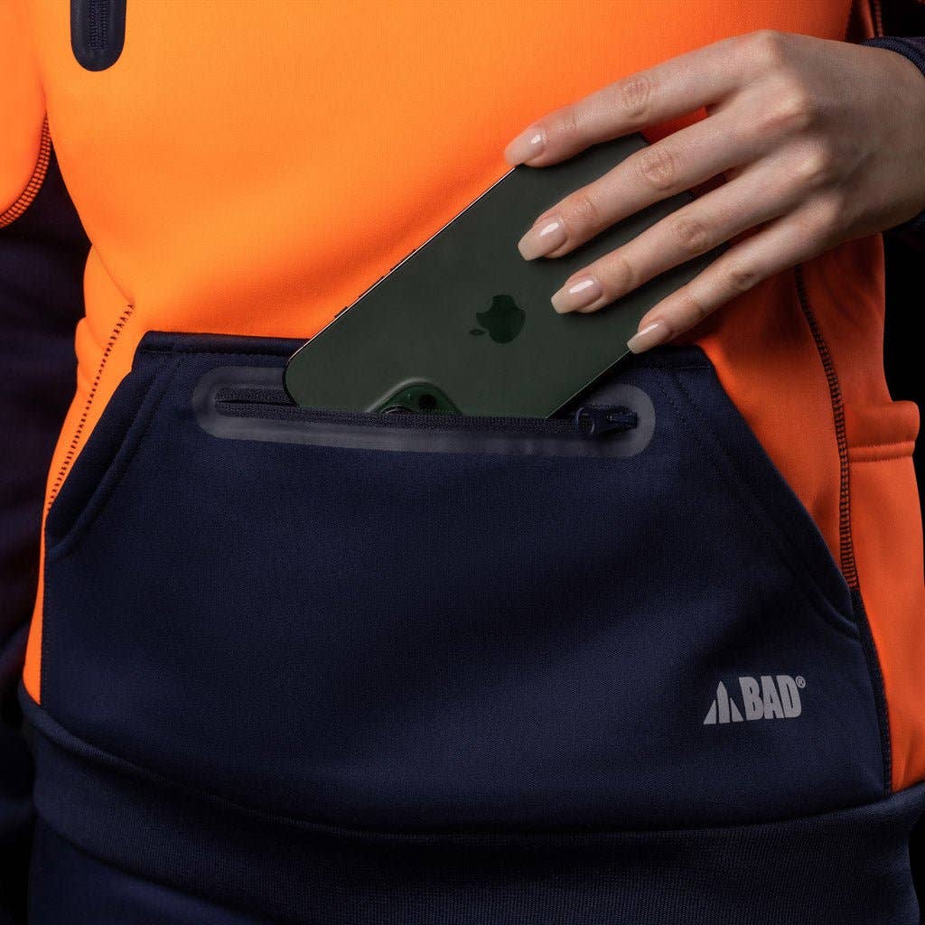 BAD WORKWEAR - Wholesale Hoodie - Women's - BAD WOMENS WATERPROOF RAIN-DEFEND™ HI-VIS FLEECE HOODIE7