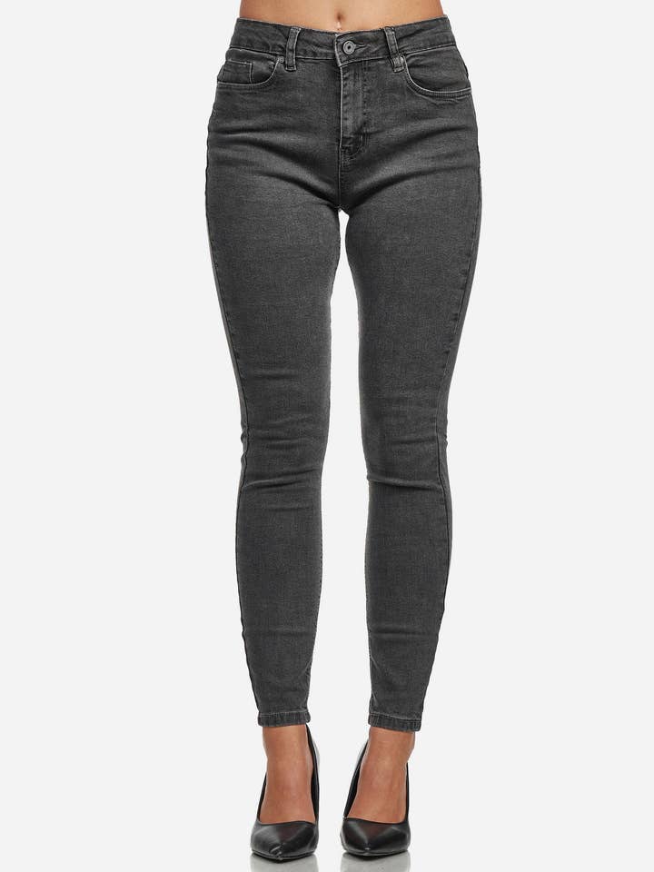 Tazzio F101 Women's Skinny Fit High Waist Jeans for wholesale by Tazzio