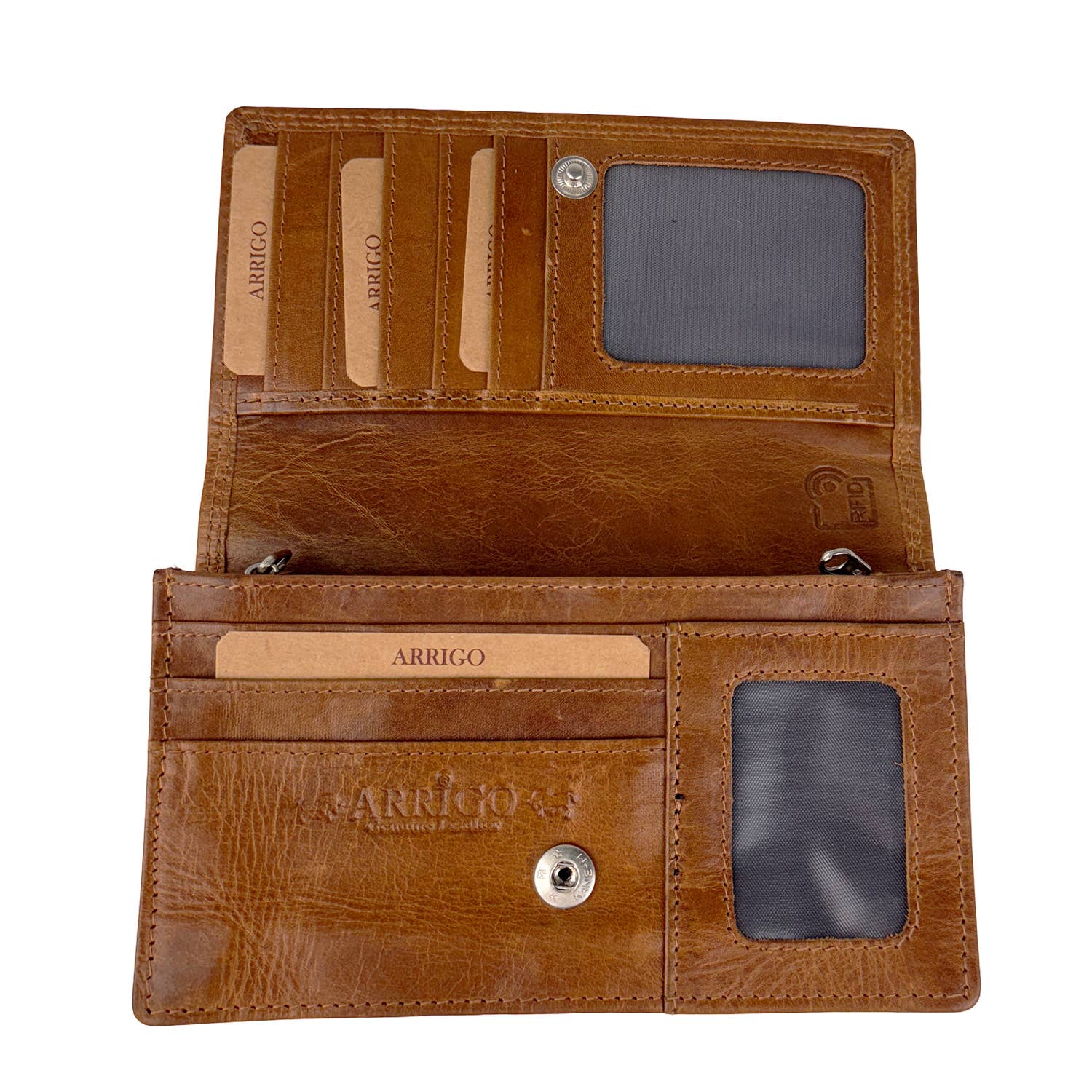 Arrigo - Wholesale Wallet - Women's - Arrigo oiled leather ladies wallet accordion - 5 colours10