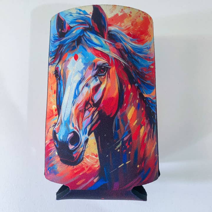 Horse Quote Flat Stubby Holder Cooler for wholesale by Sue Findlay Designs