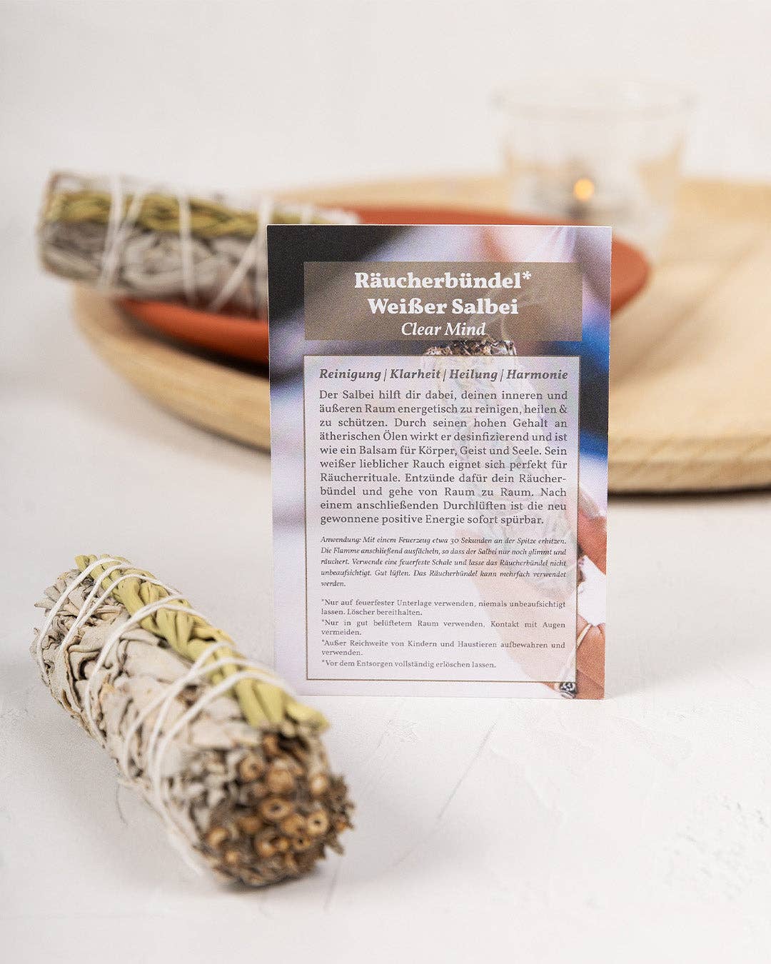 Oh Shanti - Vente Bâton de sauge - Fagot de fumigation Sauge blanche & Herbe douce2