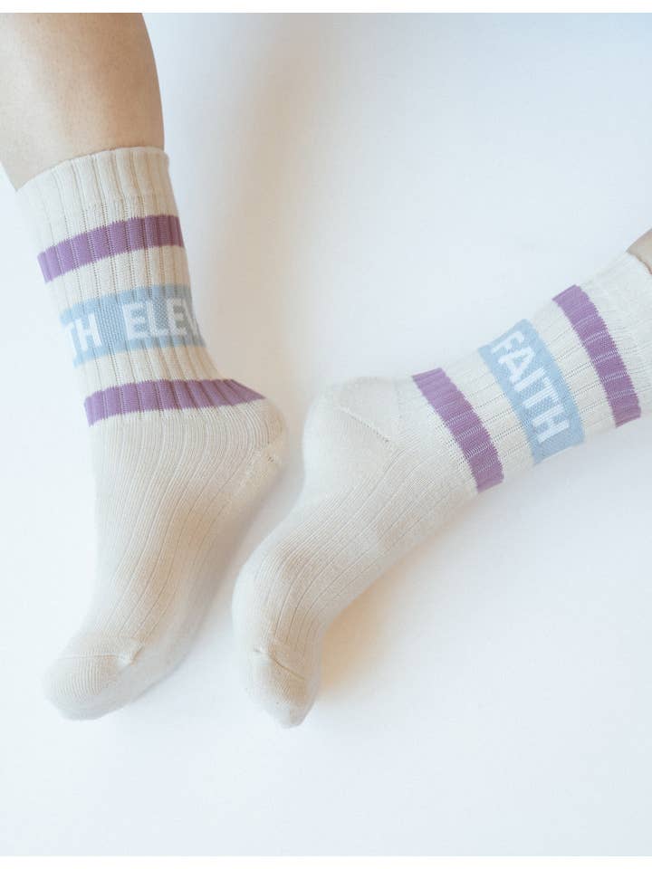 Elevated Faith - Wholesale Socks – Unisex - Logo Cream Socks1