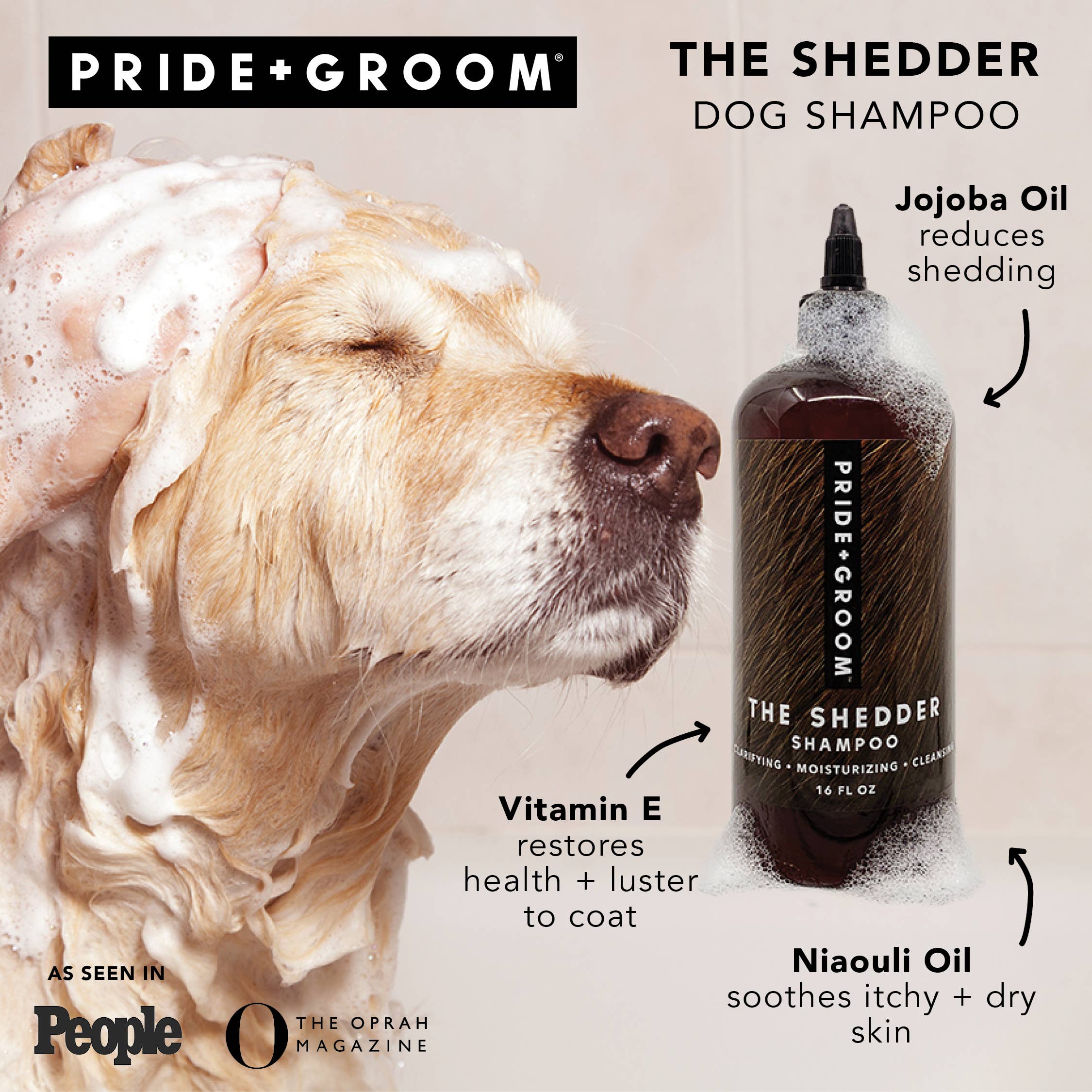 PRIDE+GROOM - Wholesale Pet Shampoo - Dog - THE SHEDDER | SHAMPOO FOR DOGS WHO SHED1