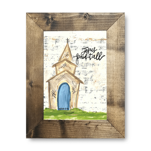 Baxter & Me - Wholesale Art Print - Jesus Paid It All - Framed Art0