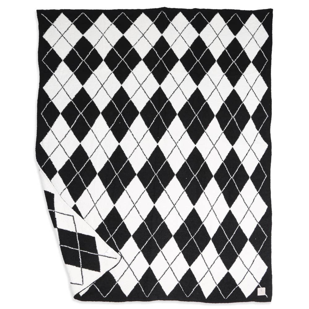 JOIA ACCESSORIES - Wholesale Throw Blanket - ARGYLE PATTERN LUXURY SOFT THROW BLANKET, JCL 60361