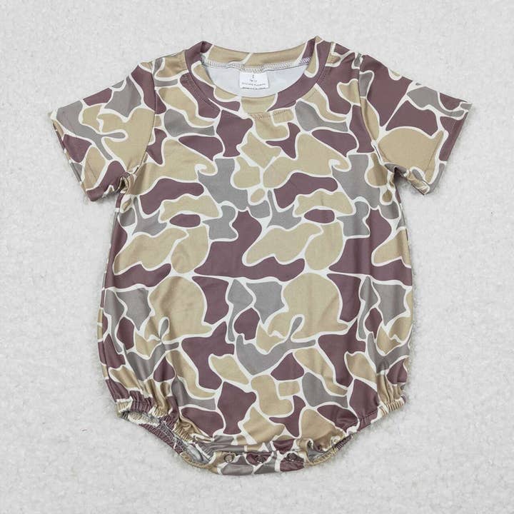Aier Wholesale - Wholesale Bodysuit (Non-Footed) - Baby - Sibling Baby Infant Boys Hunting Comouflage Duck Short Sleeve Rompers1