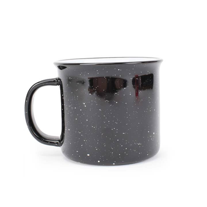 EAST AVENUE - Wholesale Coffee Mug - Ceramic Mugs 4-Pack Camper Speckled Black PRICE IS PER MUG1