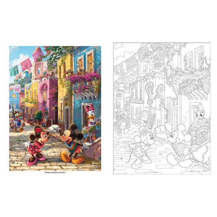 Simon & Schuster - Wholesale Coloring Book - Adult - Disney Dreams Collection Thomas Kinkade Studios Celebrations Coloring Book by Thomas Kinkade Studios