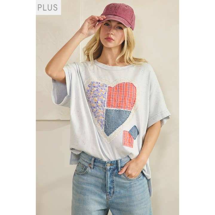 QUILTED HEART VINTAGE TOP (ST8459X) for wholesale by Sage + Fig