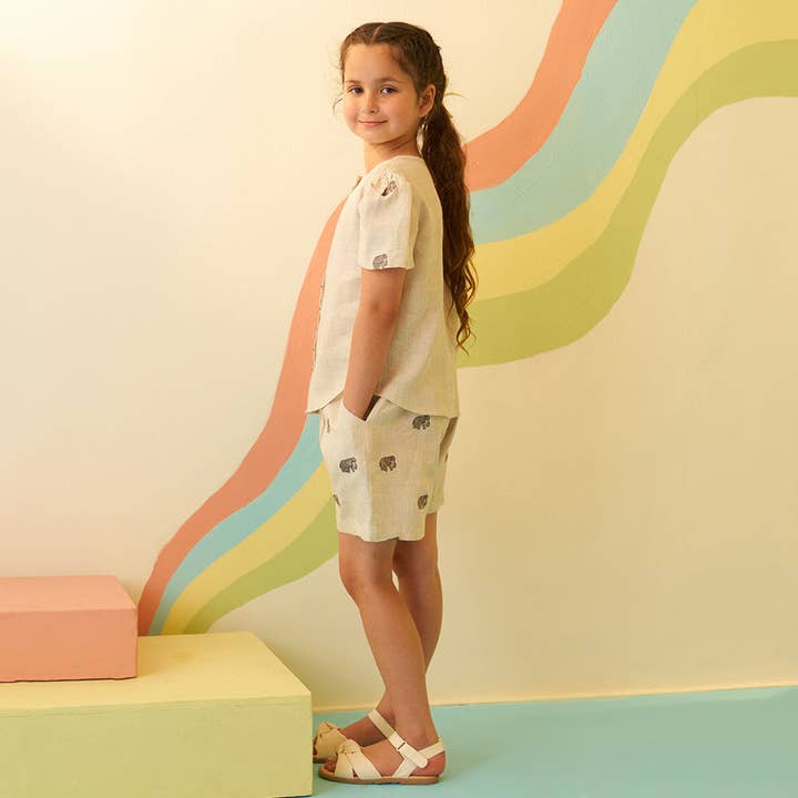 Freya Embroidered Linen Co-Ord Set for wholesale by Tierra