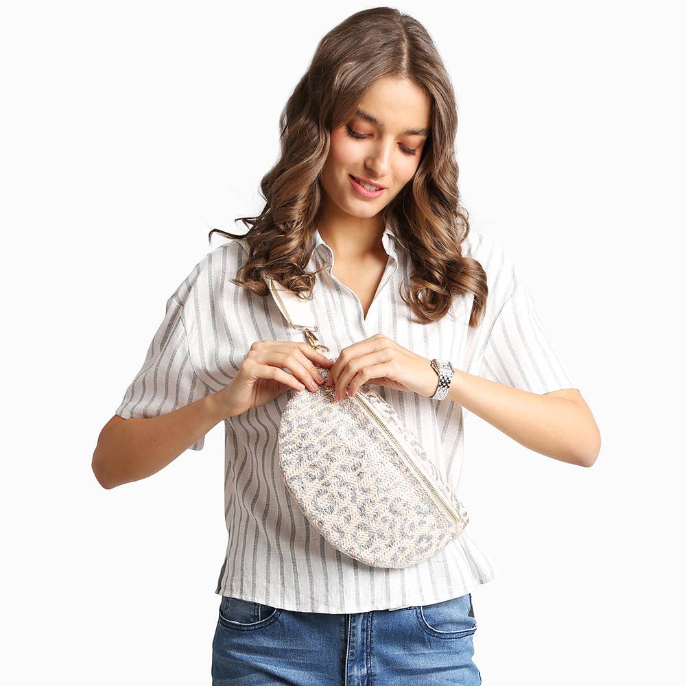 Sensibling Corp. - Wholesale Belt Bag - Women's - Leopard Pattern Embroidered Crossbody Belt Bag / Fanny Pack8