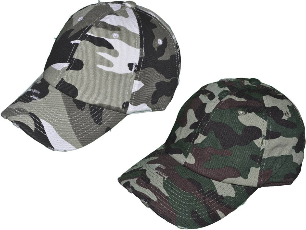 Buck Wholesale - Wholesale Baseball Cap - Men's - Camo Vintage Dad Hats - Low Profile Unstructured Washed4