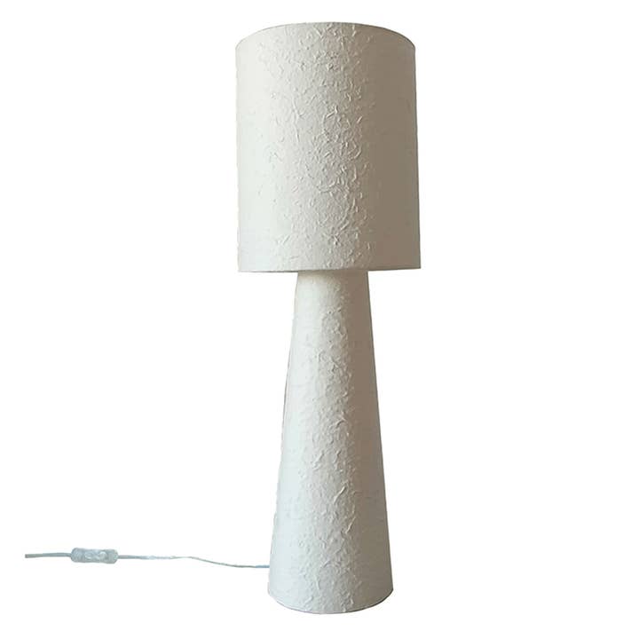 Opjet Paris – wholesale Bokljus – Saturnuslampa papier-maché gm vit D21 H62cm