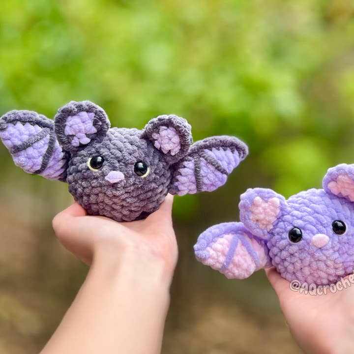Bat Crochet, Halloween Amigurumi Bat, Handmade Stuffed Bat for wholesale by TOMOPOD LLC