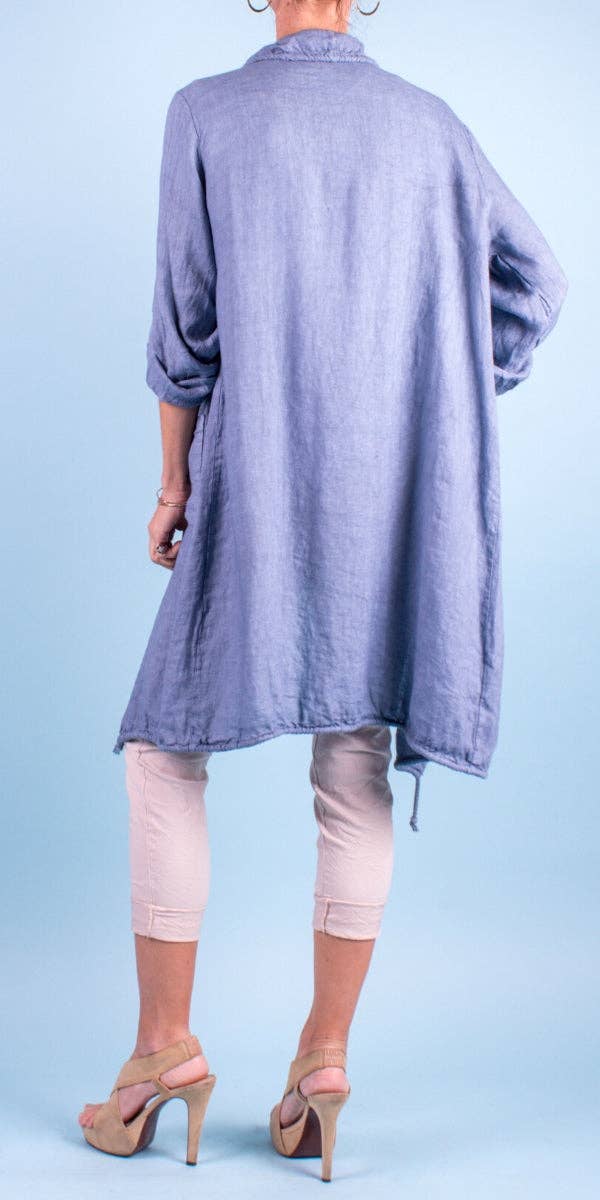 Gigi Moda - Wholesale Jacket - Women's - Shawl Style Long Linen Jacket9