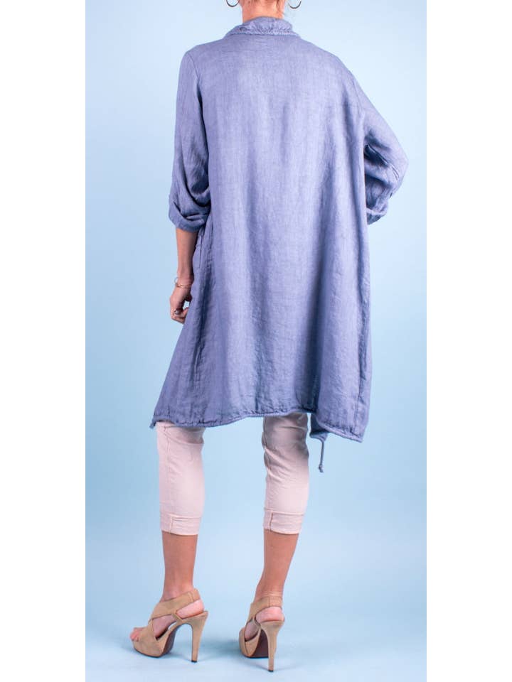 Gigi Moda - Wholesale Jacket - Women's - Shawl Style Long Linen Jacket9
