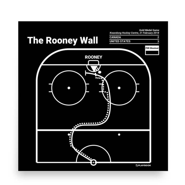 United States Women's National Hockey Team Greatest Goals Poster: The Rooney Wall (2018) for wholesale by Playbook Products