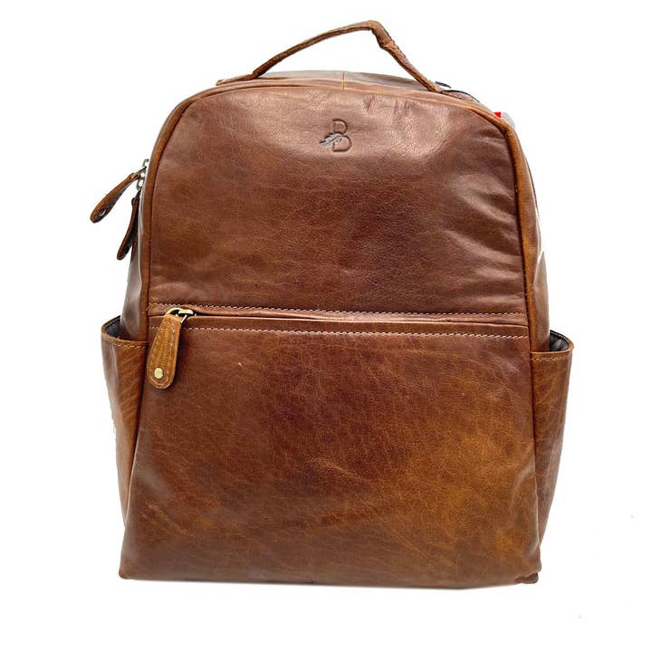 Ryggsäck i äkta läder, märke Basile, för män, art. 3545TI för wholesale av Suie Valentini srl