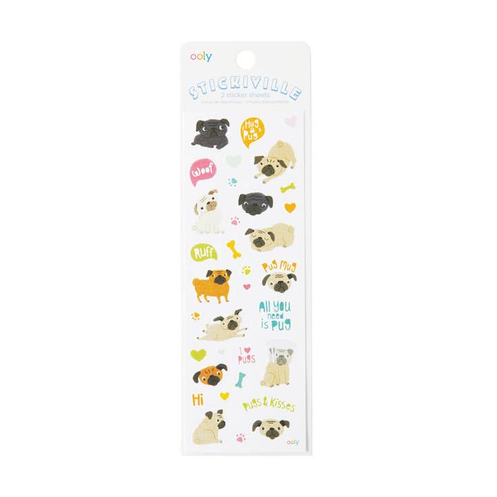 OOLY - Wholesale Sticker - Kids & Baby - Stickiville Skinny - Pugs