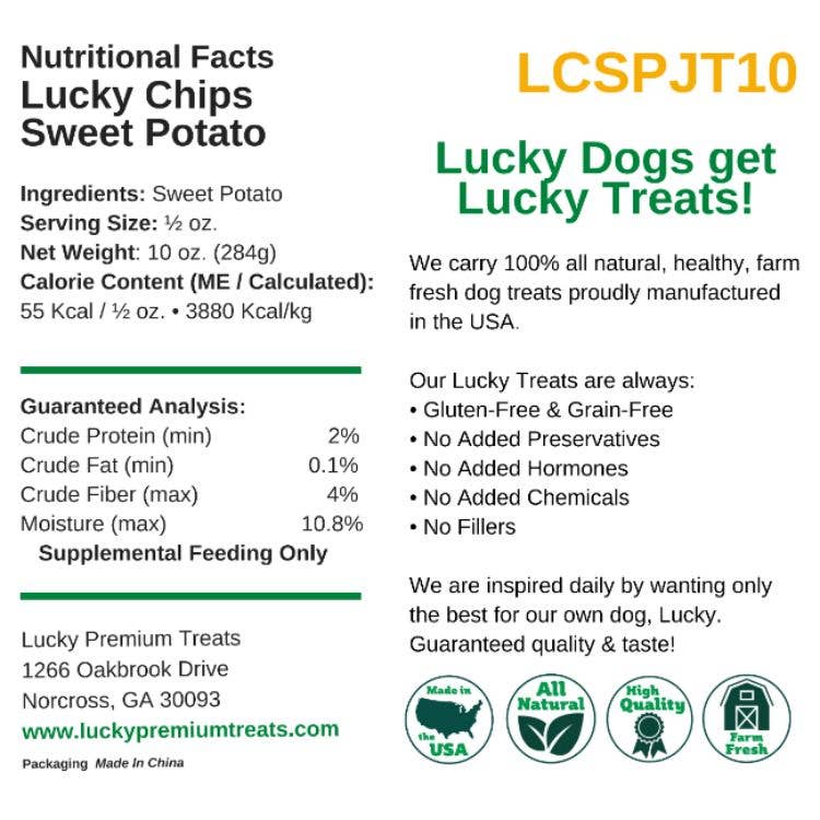 Lucky Premium Treats - Wholesale Pet Treats - Dog - LUCKY CHIPS SWEET POTATO (Mini) Bulk per lb1