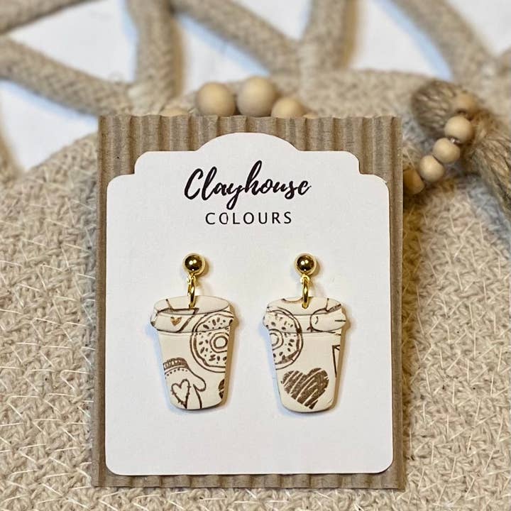 Clayhouse Colours - Wholesale Dangle Earrings - Coffee Lovers4
