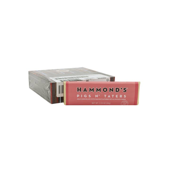 Grandpa Joe's Candy Shop - Wholesale Chocolate Bar - Hammond's Pig N' Taters, 2.25oz, 12ct Case