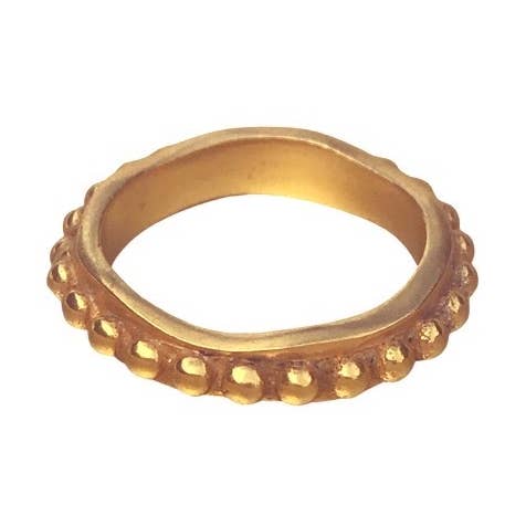 Kala 22K Verguld Messing Band Ring voor wholesale door Chandra Collections