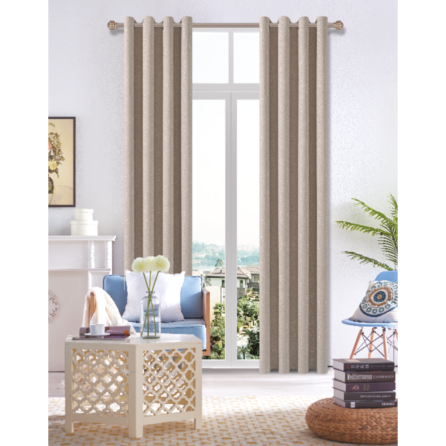 Super Bazaar – wholesale Drape – Ready made Curtain - Blackout - With rings -140x260cm0