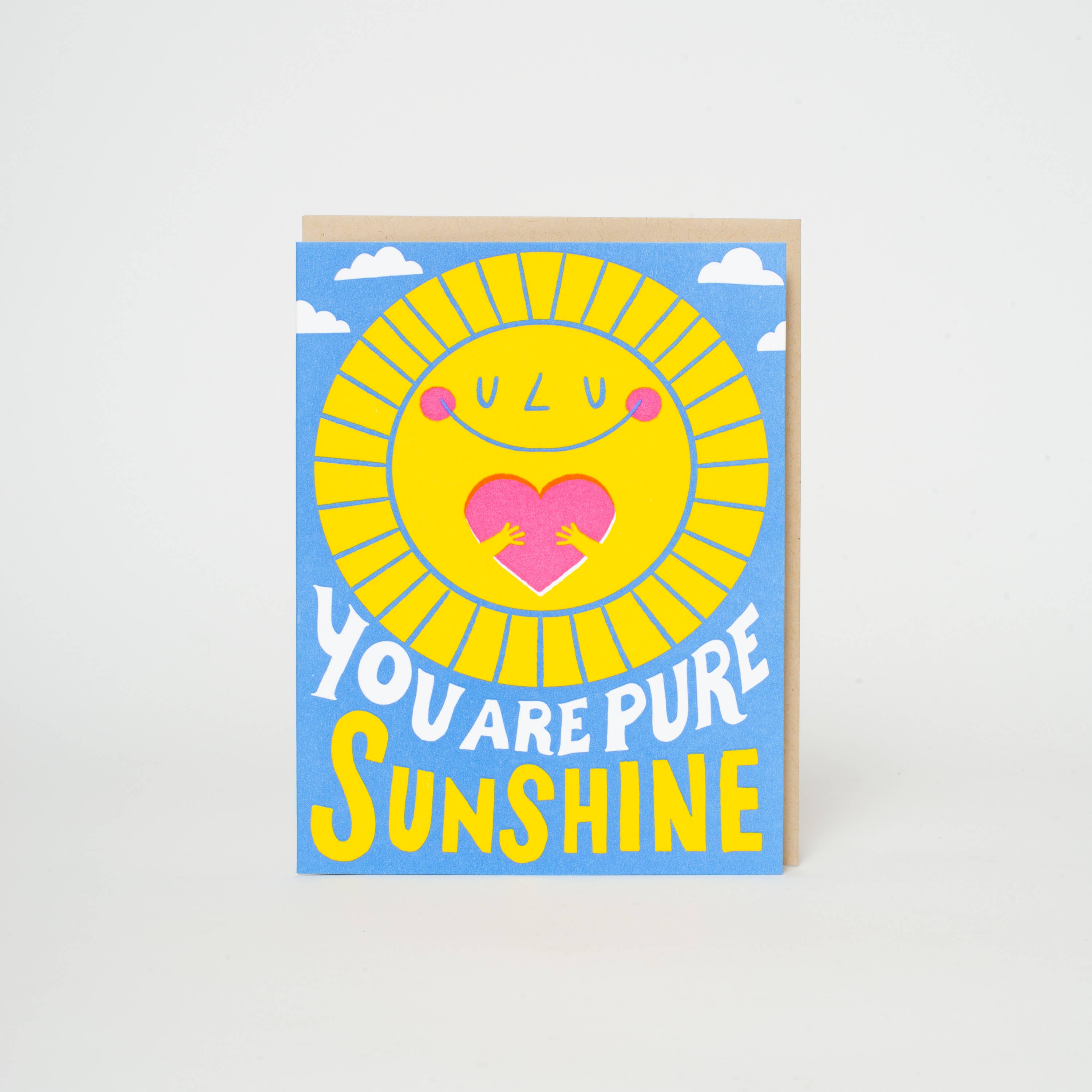 Egg Press Manufacturing - Wholesale Love Card - Pure Sunshine Love Letterpress Greeting Card by Hello!Lucky1
