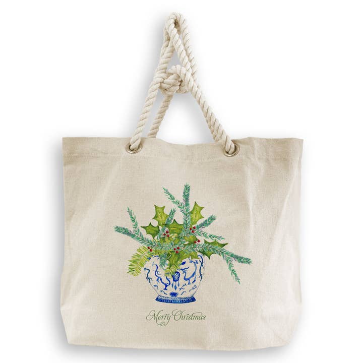French Graffiti - Wholesale Tea Towel - Ginger Jar with Greens and Merry Christmas6