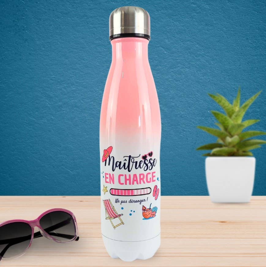 Génération Souvenirs - Vente Bouteilles d'eau - Bouteille de transport isotherme - Maîtresse en charge0