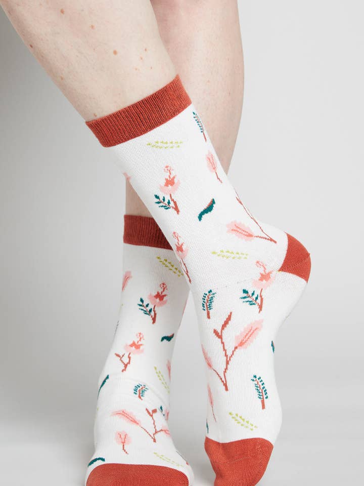 SK0458 Organic Cotton Flower Socks for wholesale by Nomads