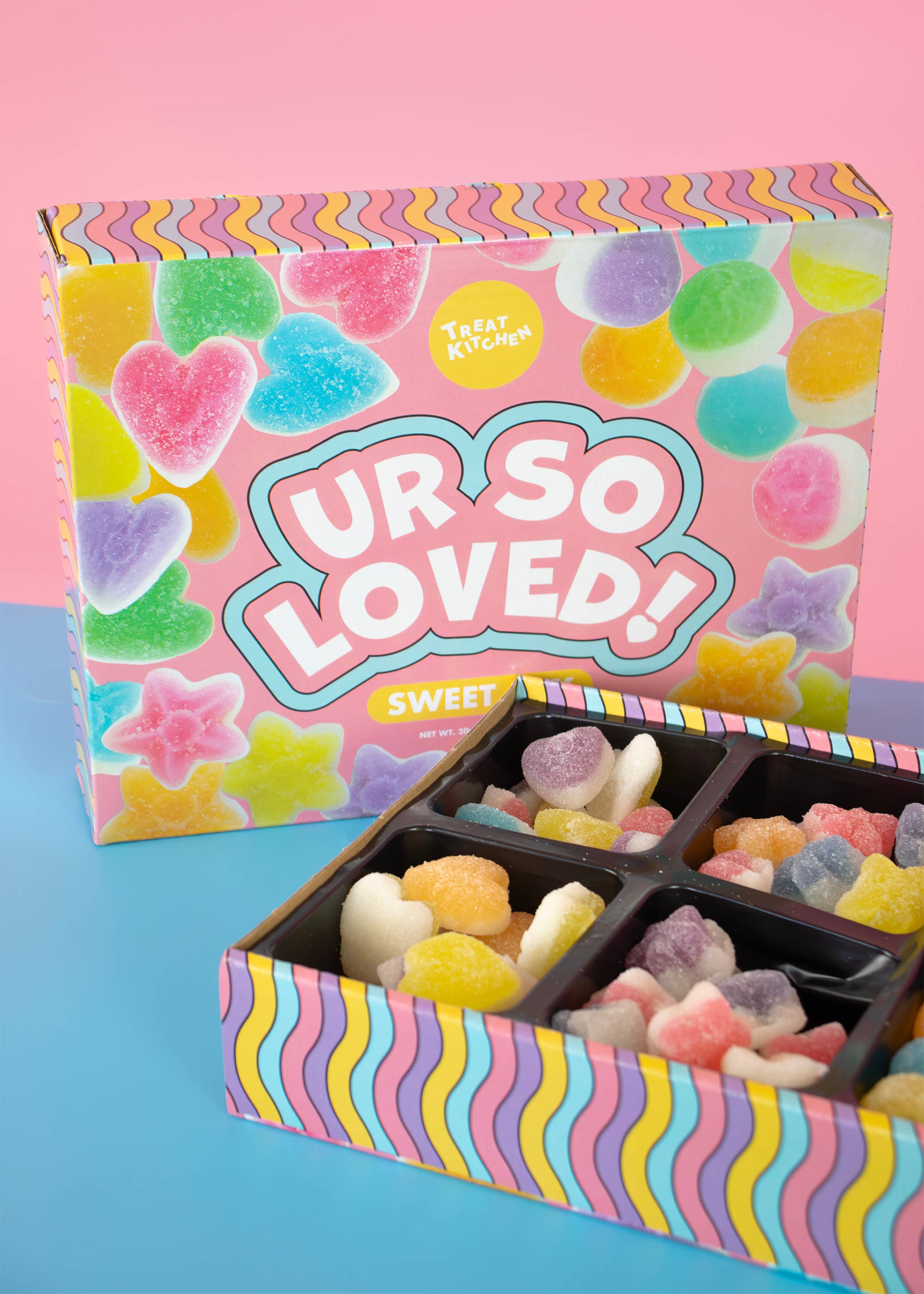 Treat Kitchen – wholesale Gummy – UR SO LOVED! Multicoloured Fruit Sweets 1kg Gift Box 11